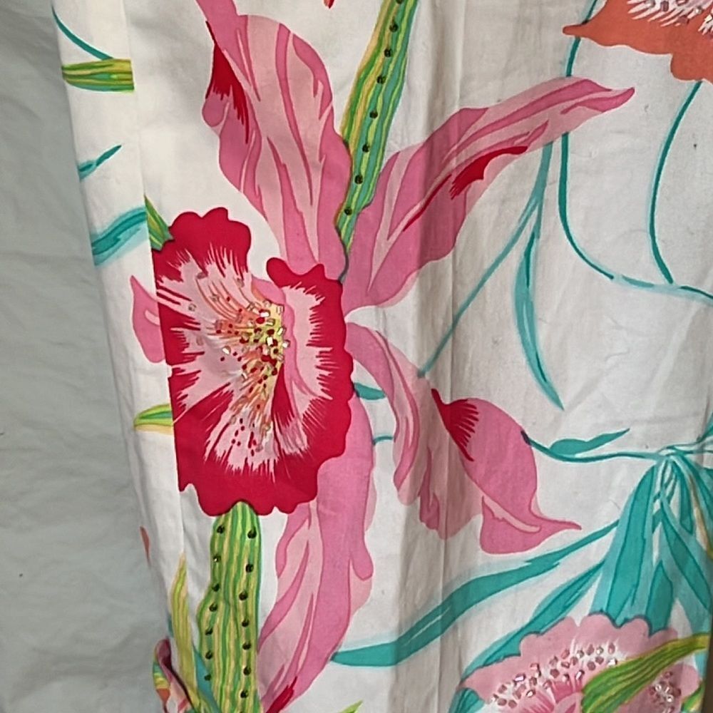 JADE Melody Tam ladies floral capri pants size 8 - Picture 5 of 9